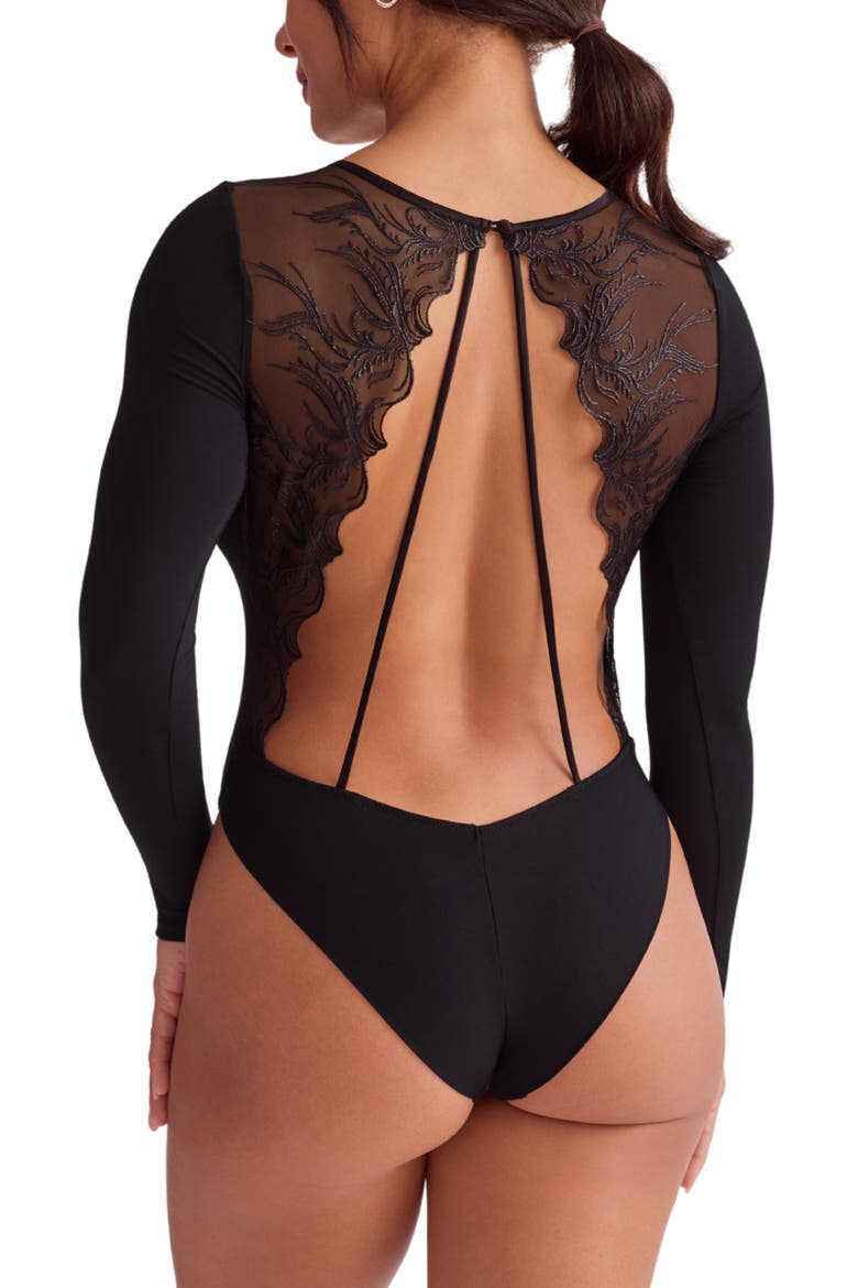 Desire Bodysuit, Alternate, color, BLACK