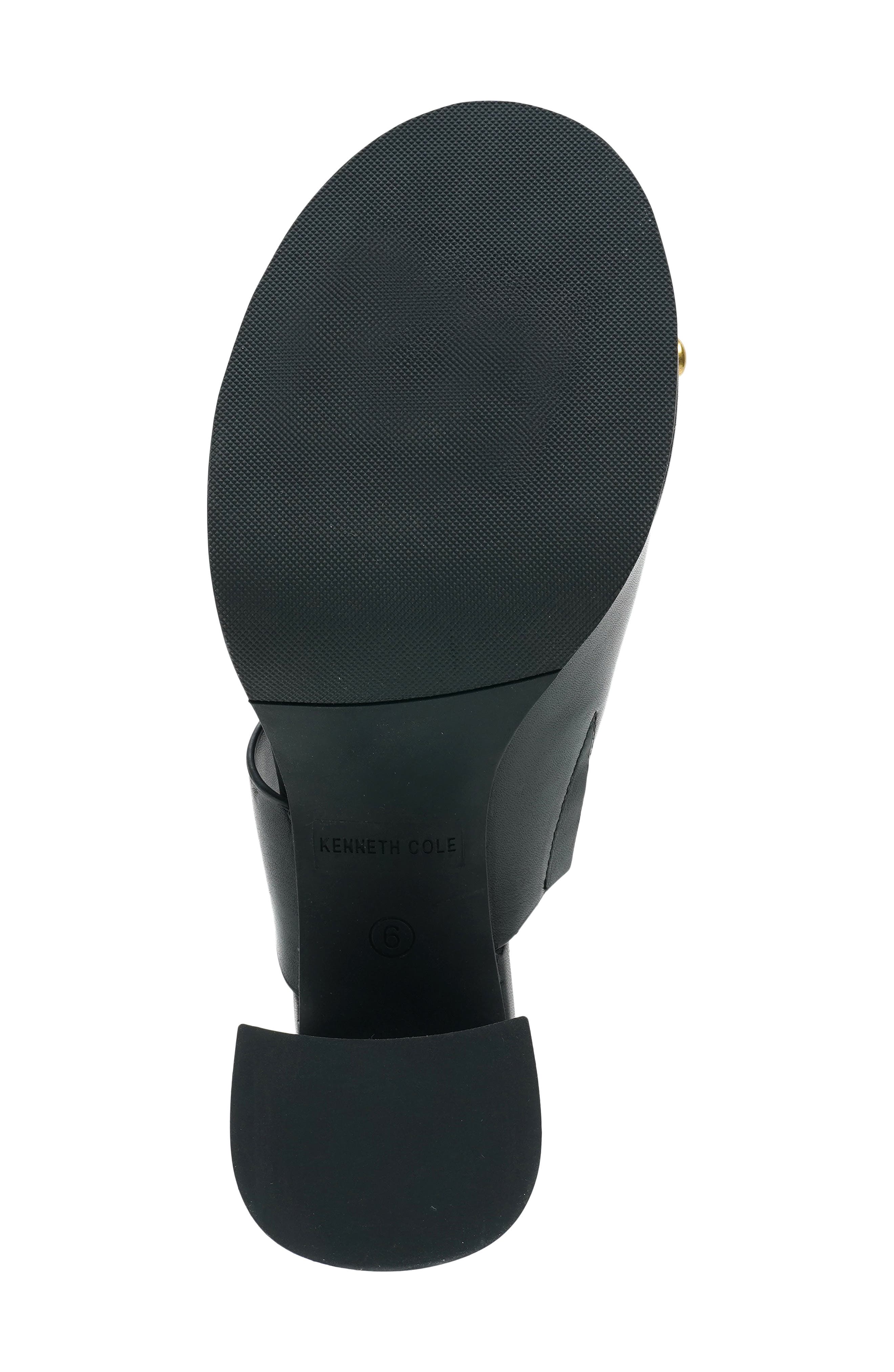 Kenneth Cole Syndika Platform Slide Sandal, Alternate, color, Black Leather