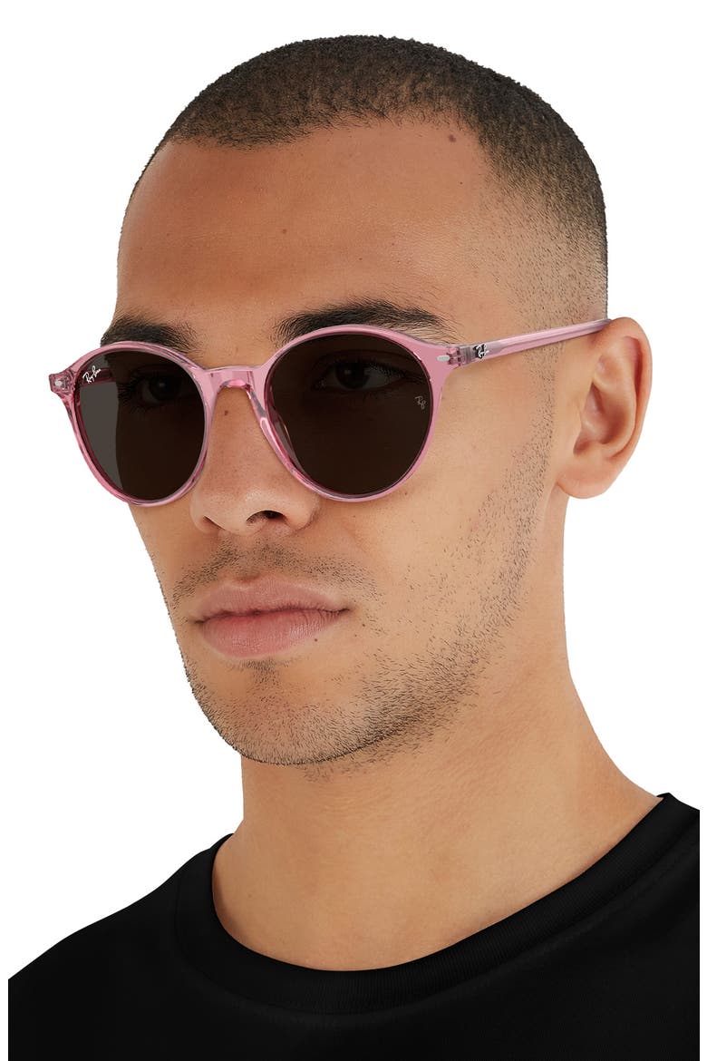 Bernard 53mm Phantos Sunglasses, Alternate, color, TRANSPARENT PINK/ DARK GREY