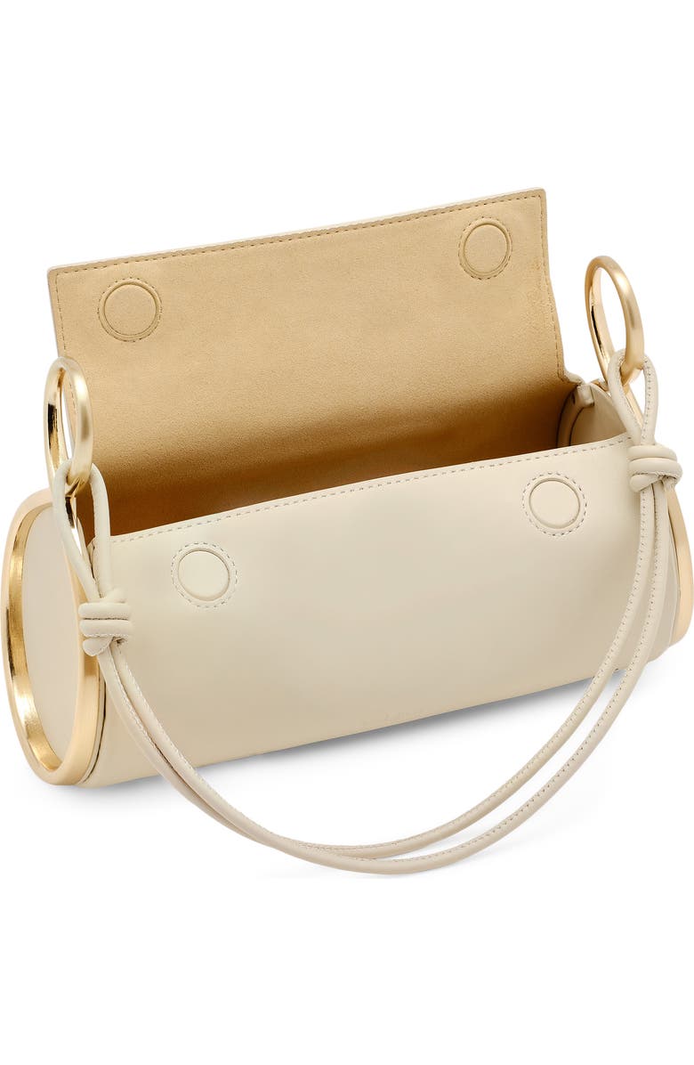 Cult Gaia Dahlia Leather Shoulder Bag, Alternate, color, Off White
