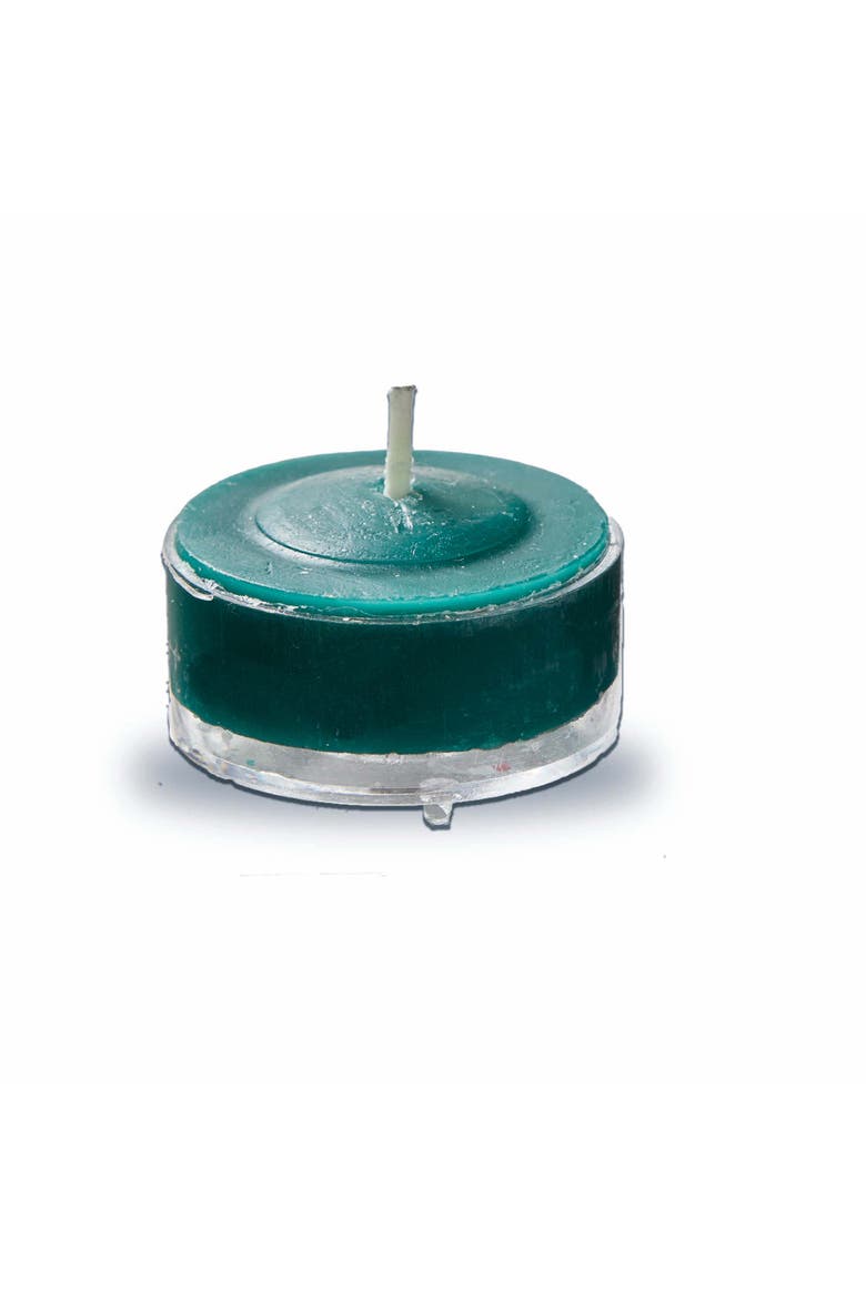 Color Studio Dark Green Tealight Candles Set of 8 Smokeless, Alternate, color, Green