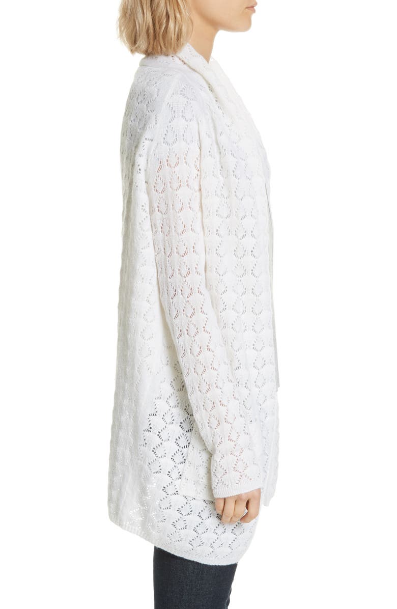 Allude Wool & Cashmere Open Cardigan, Alternate, color, 