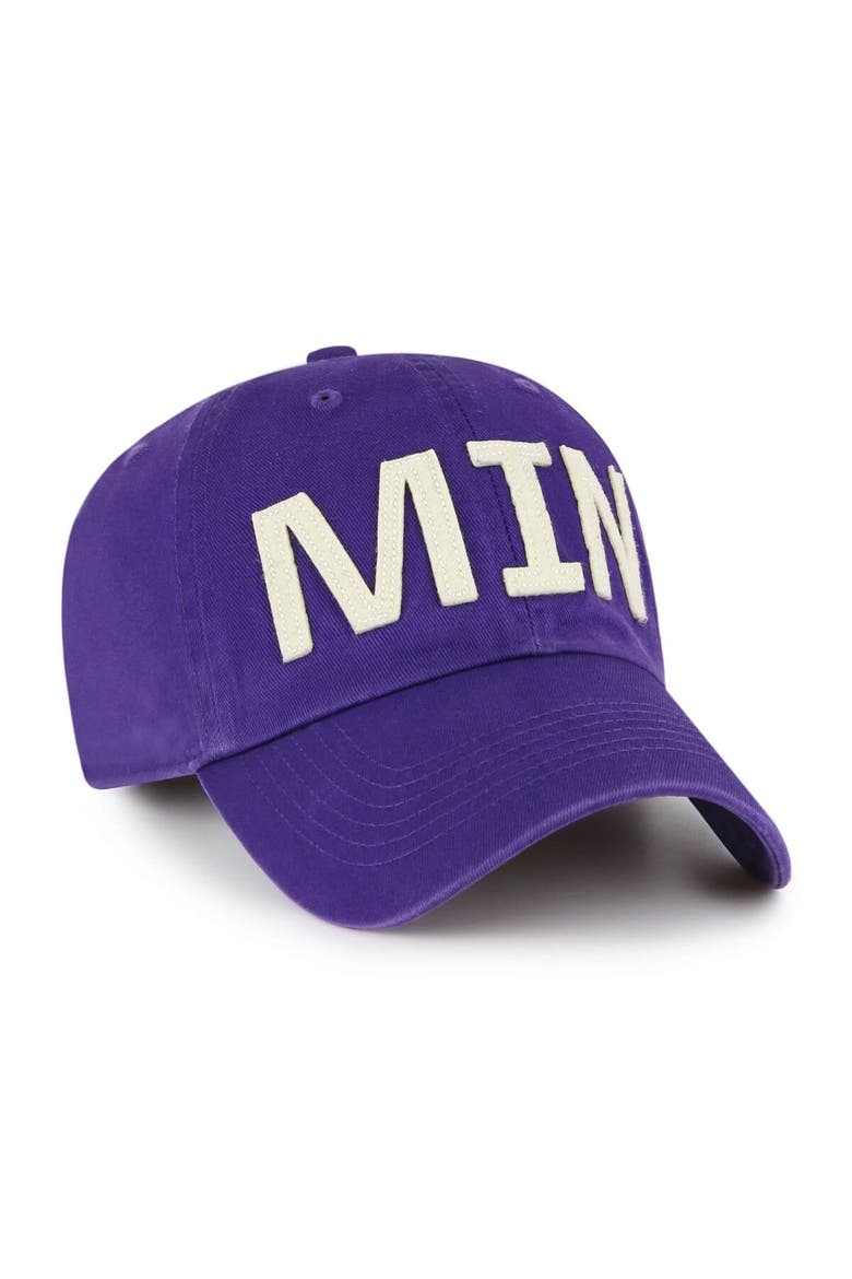 Women's '47 Purple Minnesota Vikings Finley Clean Up Adjustable Hat, Alternate, color, Purple