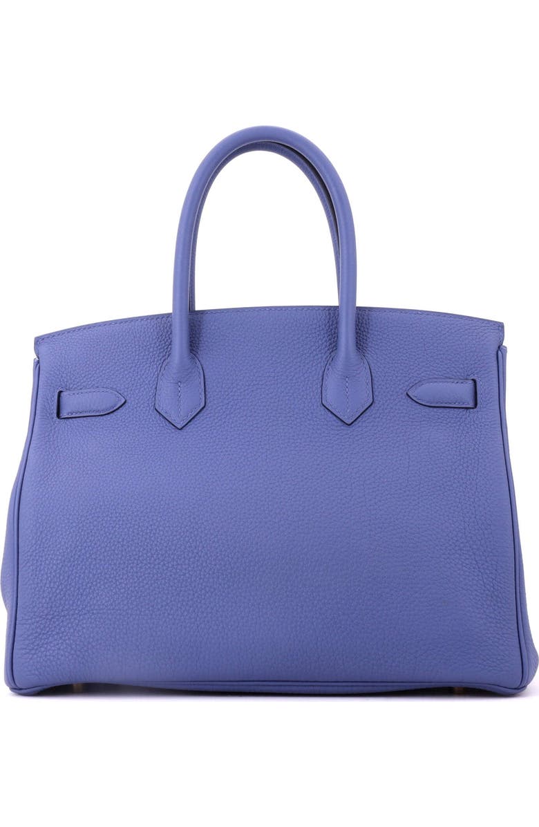 Pre-Owned Hermes Birkin Handbag Blue Togo with Gold Hardware 30, Alternate, color, Bleu Brighton