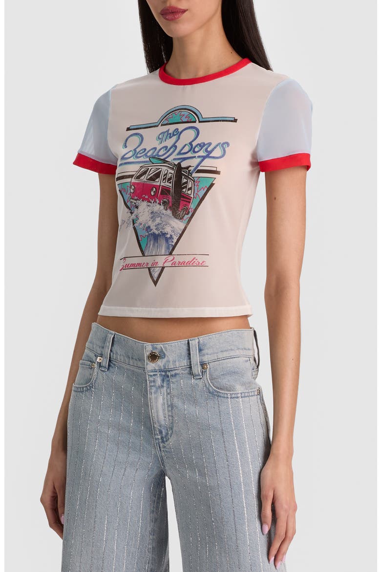 Tess The Beach Boys Graphic Mesh T-shirt, Alternate, color, SUMMER IN PARADISE
