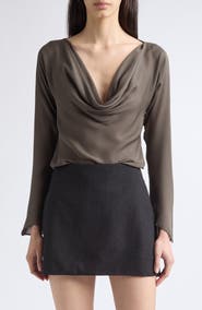 Kallmeyer Wilka Cowl Neck Silk Georgette Top