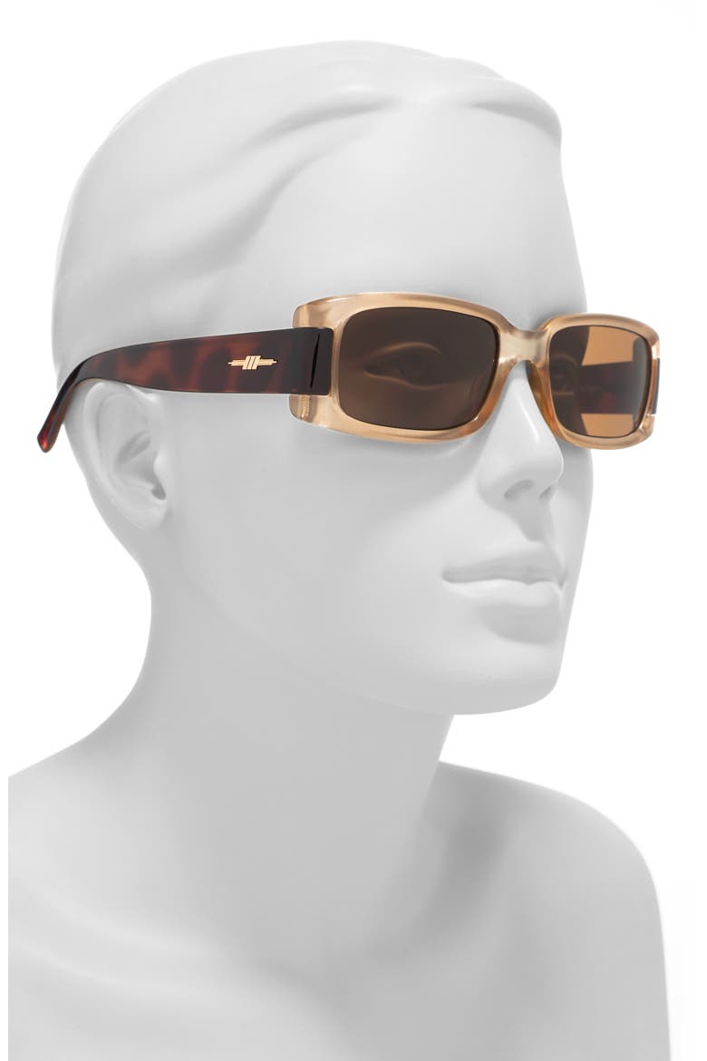 So Into You 54mm Rectangular Sunglasses, Alternate, color, CHAMPAGNE / TOFFEE TORT