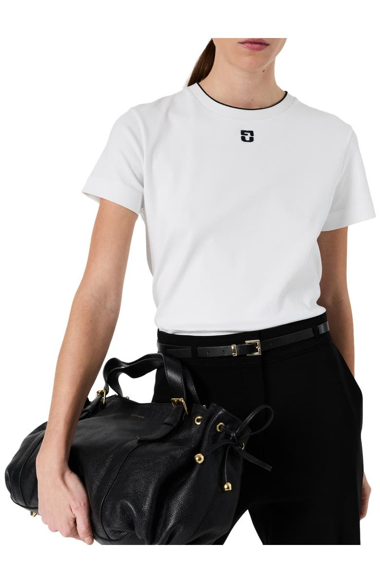 GERARD DAREL Maiane Monogram Logo T-Shirt, Alternate, color, White
