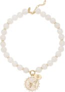 Ramy Brook Reva Butterfly Pendant Synthetic Turquoise Bead Necklace