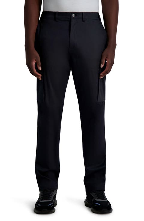 Stretch Cotton Straight Leg Pants