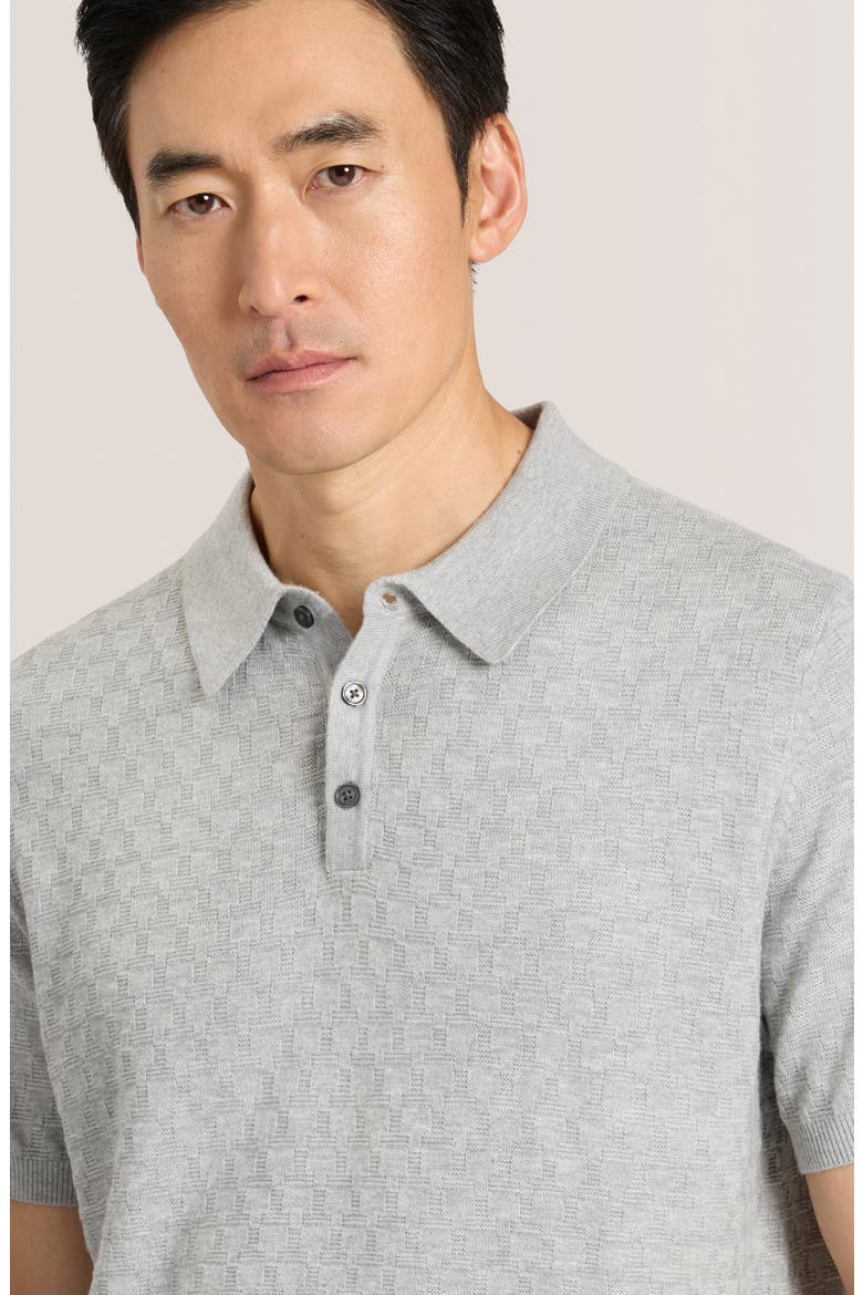 T Stitch Sweater Polo, Alternate, color, GREY HEATHER