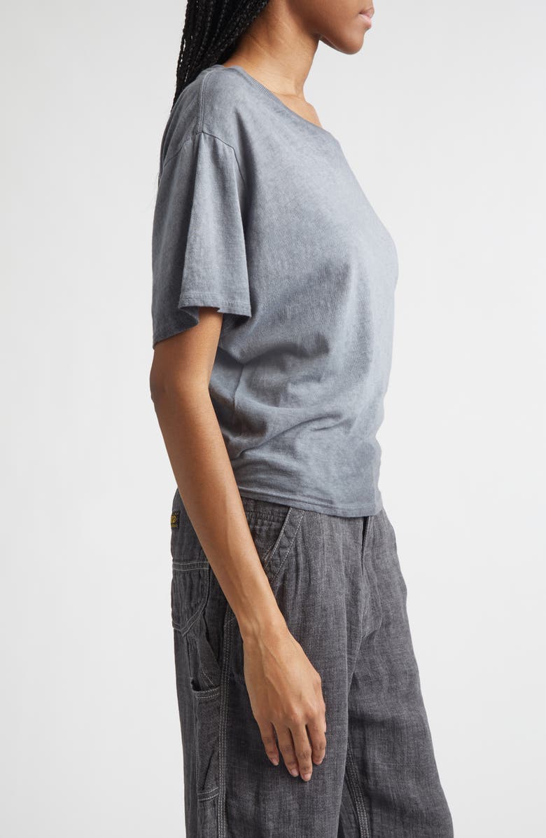 R13 Tight Waist Cotton & Cashmere T-Shirt, Alternate, color, Washed Navy Blue