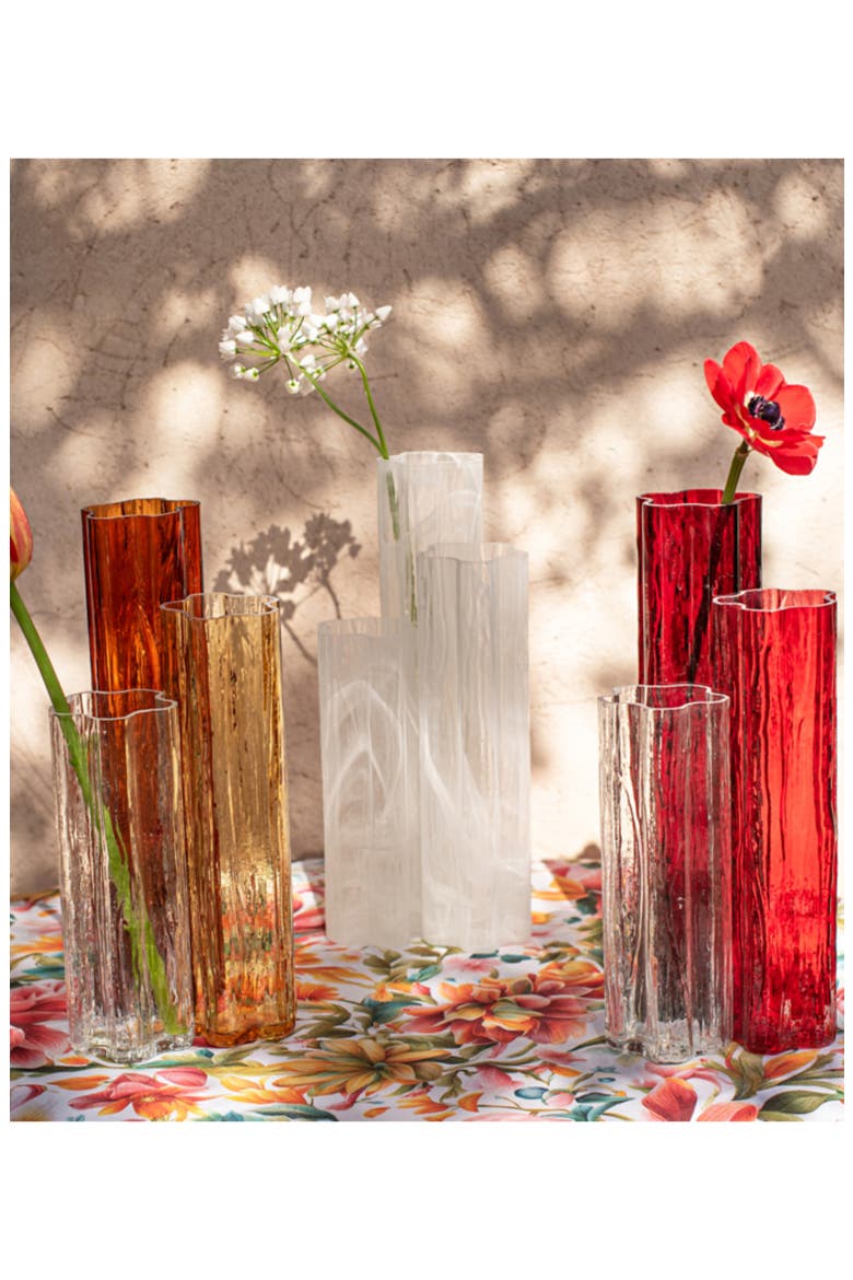 Flora Triple Glass Vase, Alternate, color, MEDIUM YELLOW