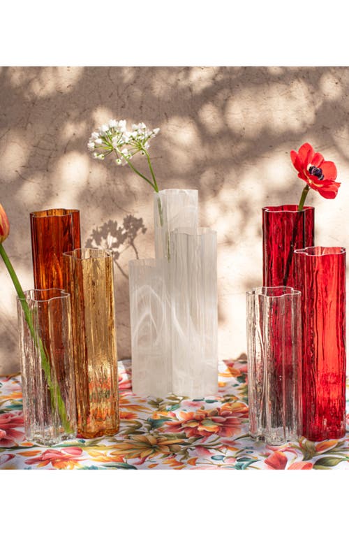 Vietri Flora Triple Glass Vase In Multi