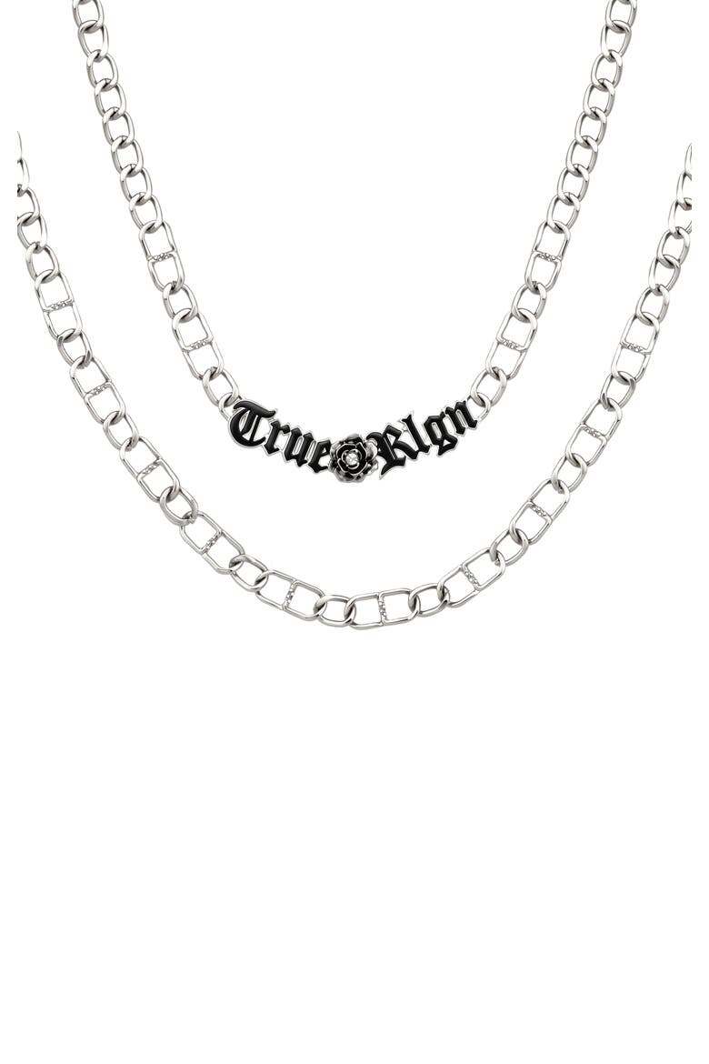 Layered Necklace, Main, color, Silver