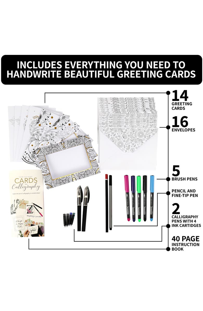 Sketch Plus SpiceBox Sketch Plus Cards & Calligraphy Kit, Alternate, color,