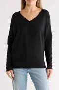 GO COUTURE V-Neck Dolman Sleeve Sweater