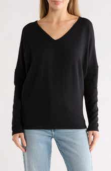GO COUTURE V-Neck Dolman Sleeve Sweater