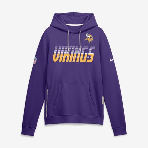 Men's Nike Purple Minnesota Vikings Sideline Standard Issue Top Prospect Dri-FIT Hoodie
