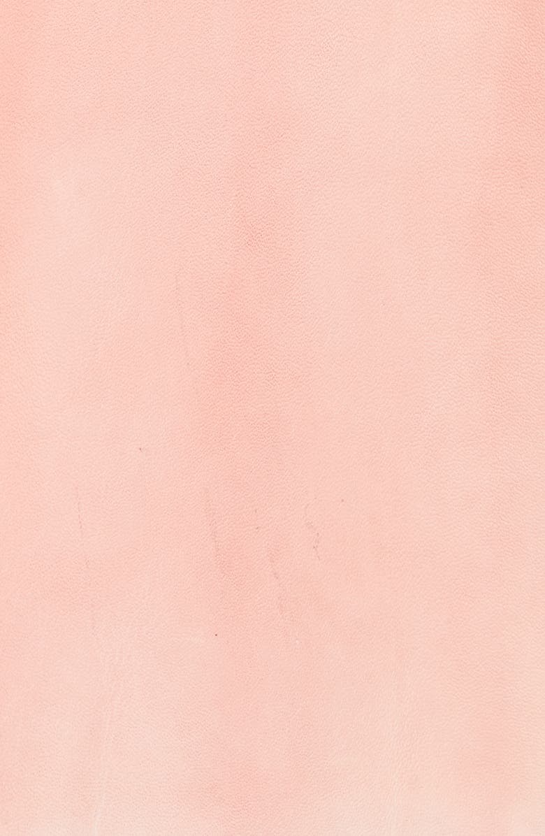 Sea Zelda Tie Dye Fringe Trim Leather Jacket, Alternate, color, 