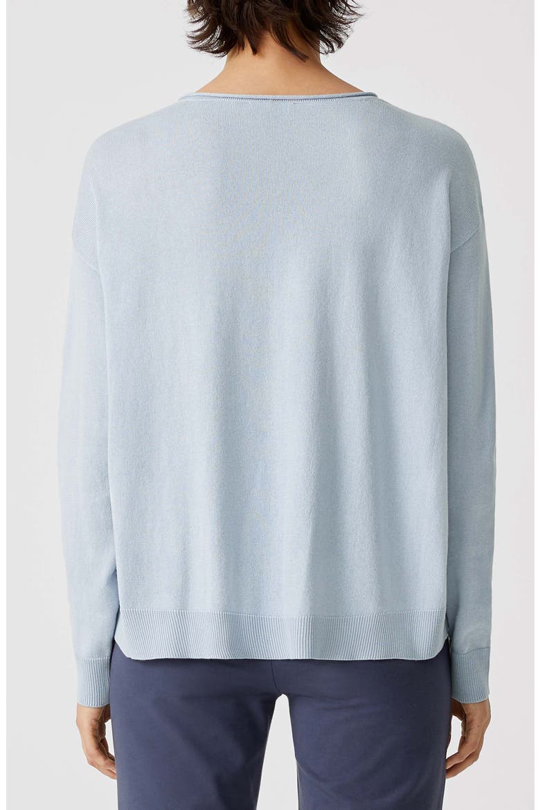 V-Neck Cotton & Tencel® Lyocell Blend Sweater, Alternate, color, DLPHN