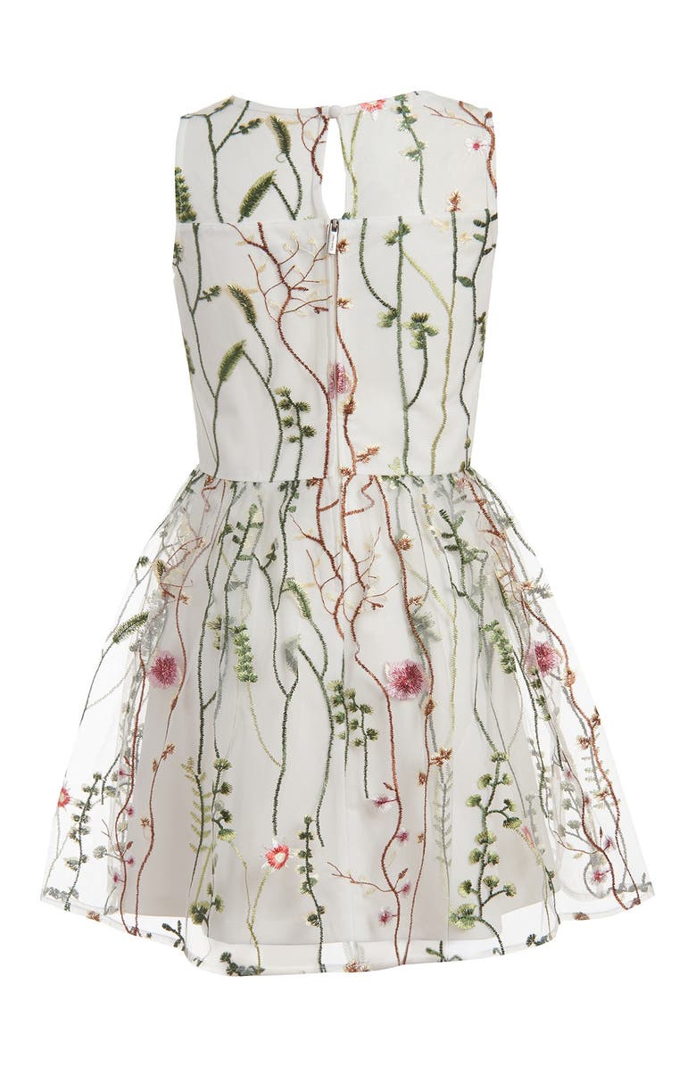 Calvin Klein Mesh Garden Sleeveless Dress, Alternate, color, White