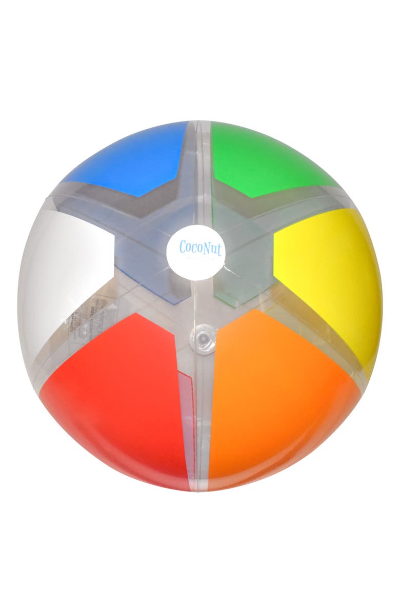 Coconut Outdoor Colossus Rainbow Beach Ball, Main, color, Multi