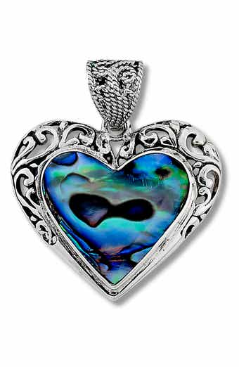 SAMUEL B. Sterling Silver Abalone Heart Pendant