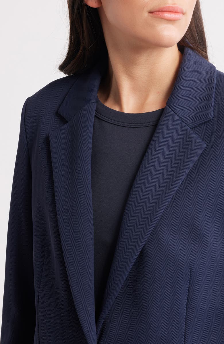 BOSS Jupa One-Button Blazer, Alternate, color, Clean Navy Herringbone