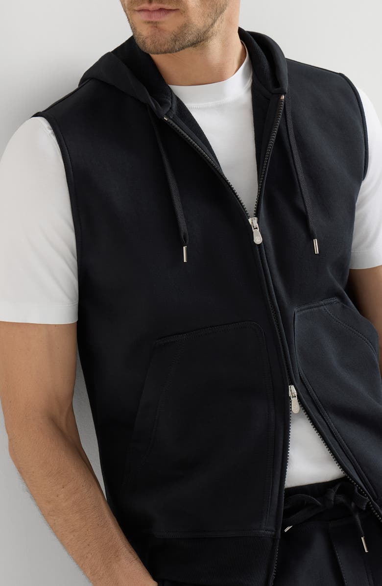 Brunello Cucinelli Sleeveless sweatshirt, Alternate, color, Black