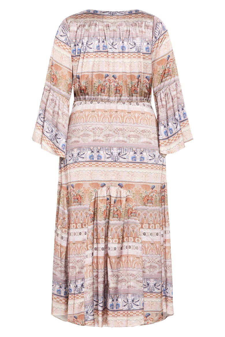 Marilyn Long Sleeve Faux Wrap Maxi Dress, Alternate, color, PRINT