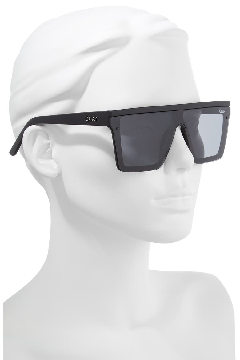 Australia Hindsight 56mm Flat Top Shield Sunglasses, Alternate, color, BLACK/ SMOKE