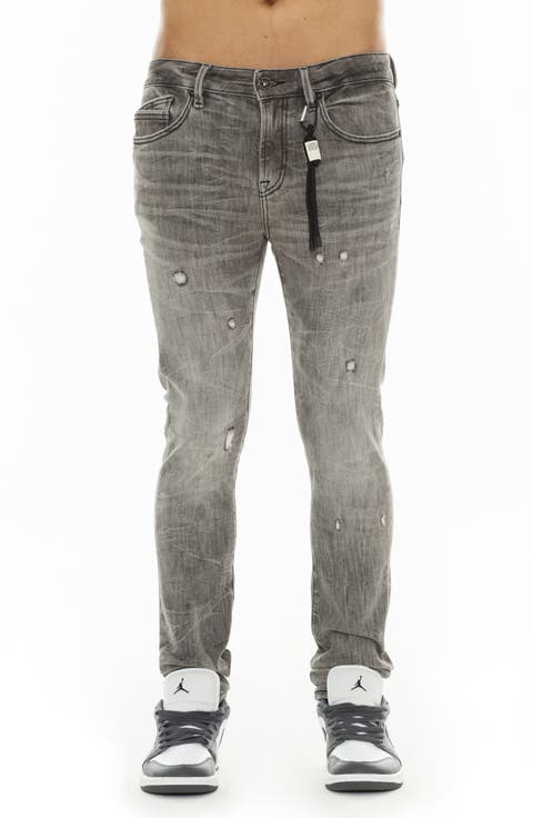 Punk 601 Ripped Super Skinny Jeans (Zephyr) (Regular & Big)