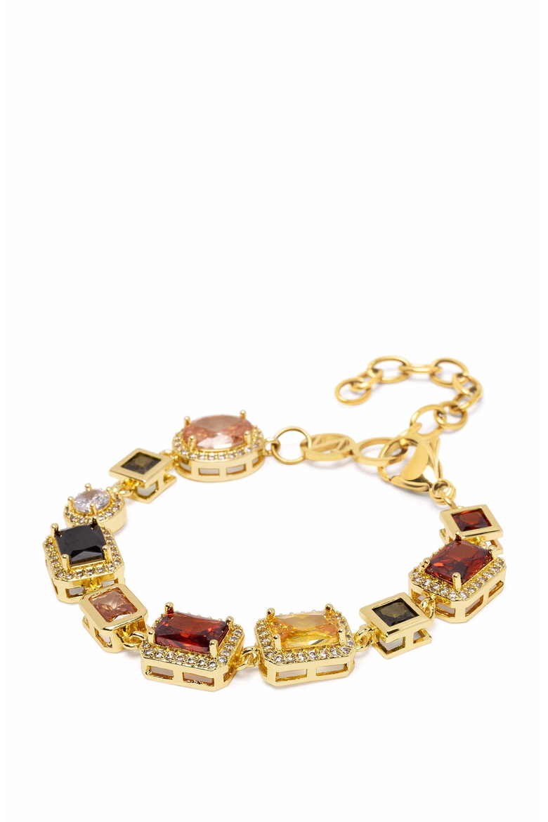 Gold Crystal Gem Bracelet, Main, color, Gold