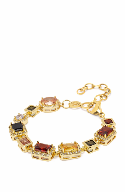 Gold Crystal Gem Bracelet