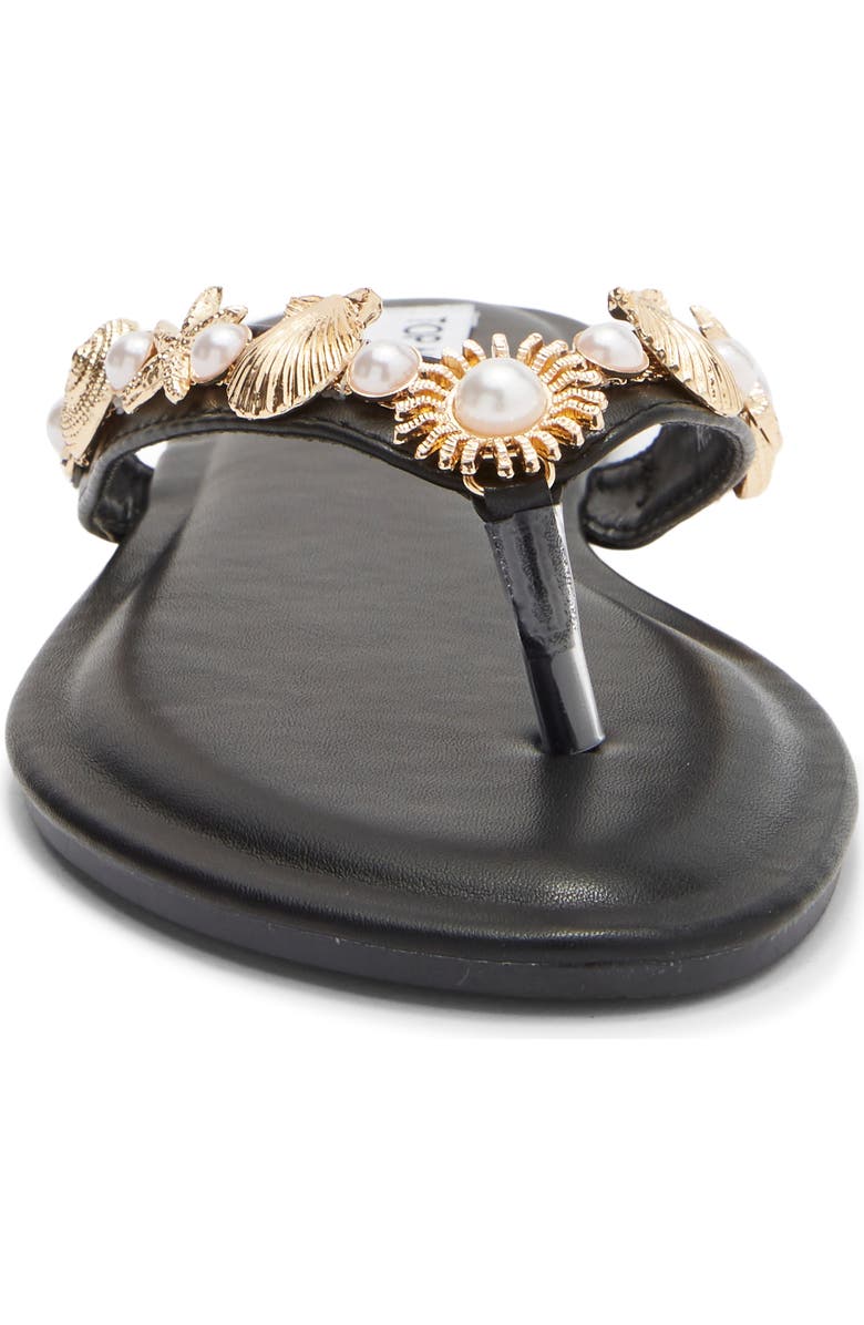 TOP MODA Robin Flip Flop, Alternate, color, Black Pu