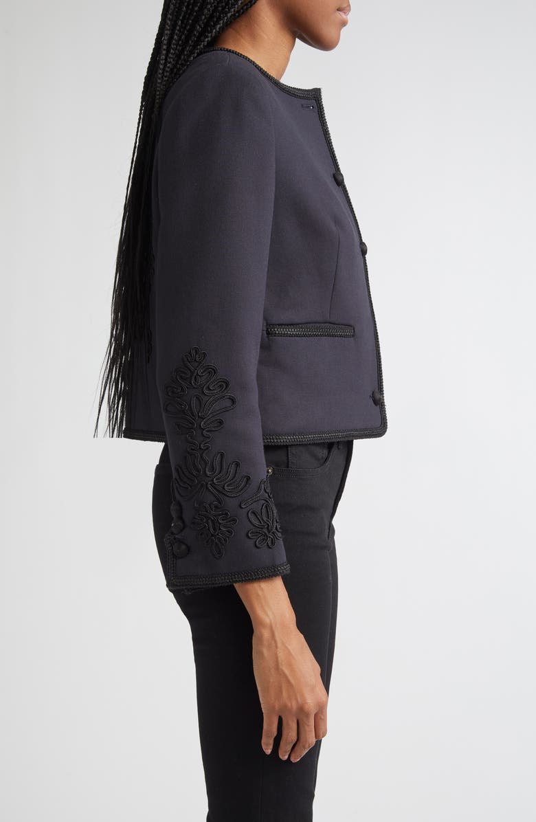 Veronica Beard Latrell Soutache Embroidered Jacket, Alternate, color, Navy