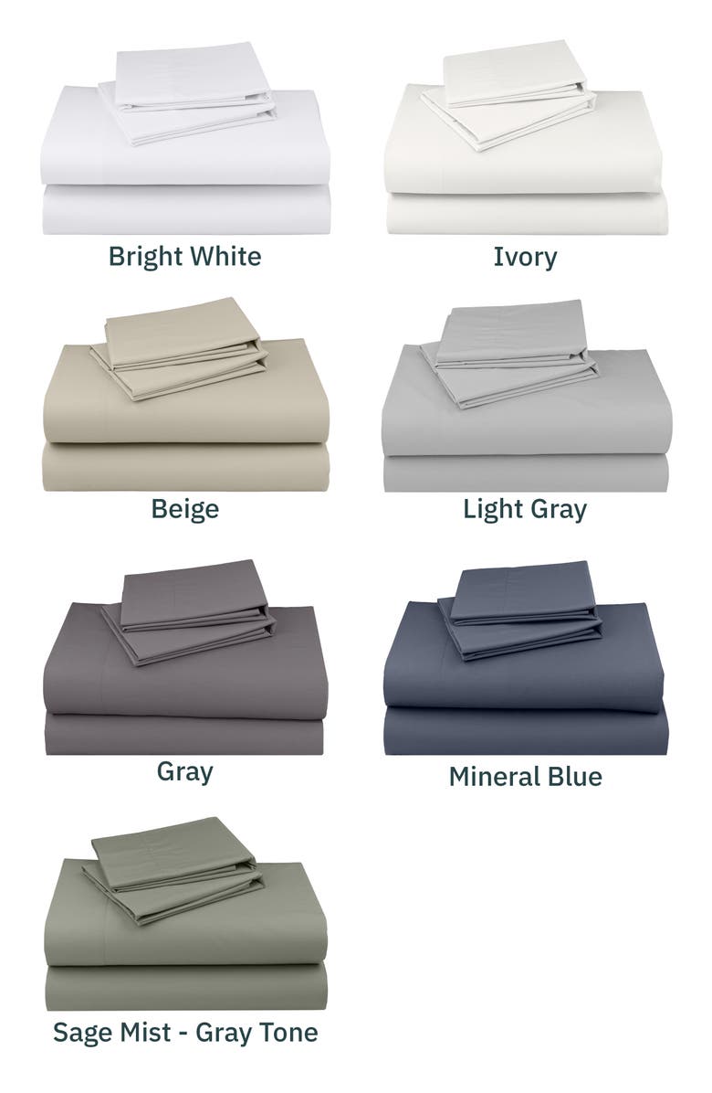 CALIFORNIA DESIGN DEN Set of 2 Pillowcases - Signature Comfort 100% Egyptian Cotton Percale, Alternate, color, Grey