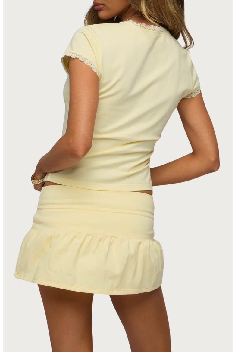 Yalena Lacey Button-Up Top, Alternate, color, YELLOW