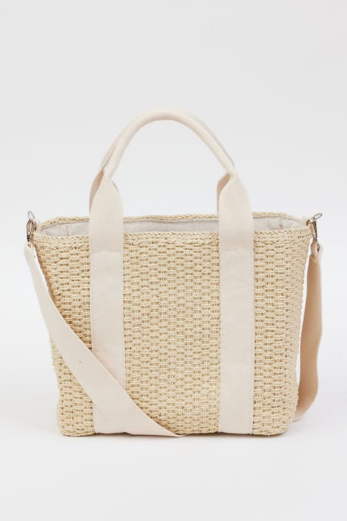 Hat Attack Modern Straw Cooler Tote In Natural