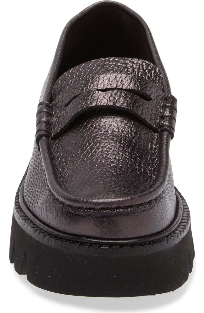 Pedro Garcia Sebas Lug Metallic Penny Loafer, Alternate, color,