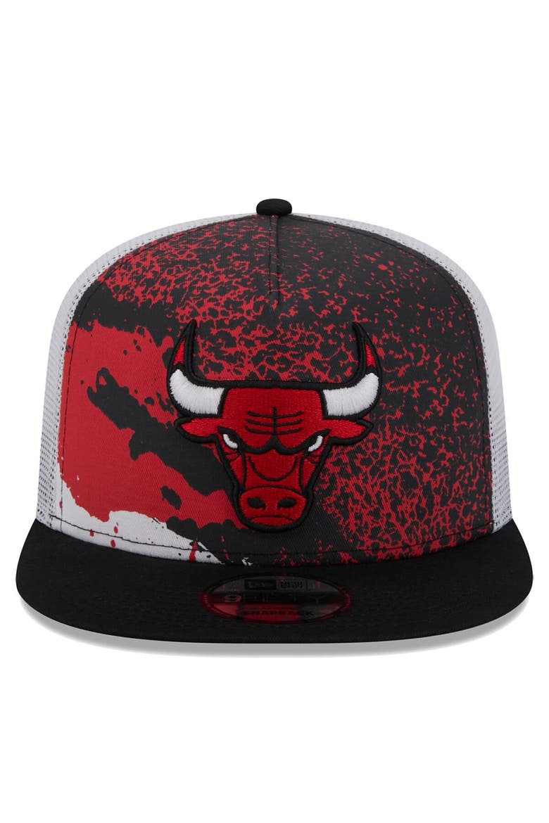 Men's New Era Black Chicago Bulls Court Sport Speckle 9FIFTY Snapback Hat, Alternate, color, Black