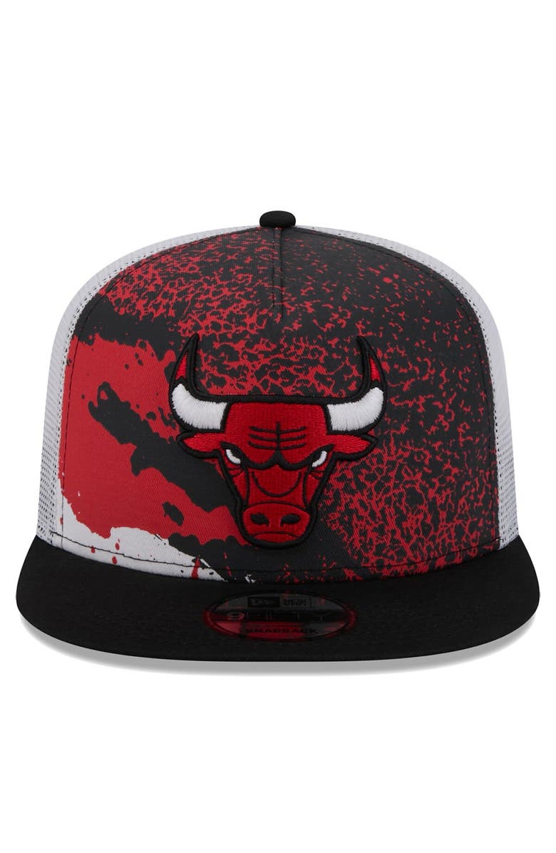 New Era Men's New Era Black Chicago Bulls Court Sport Speckle 9FIFTY Snapback Hat, Alternate, color, Black