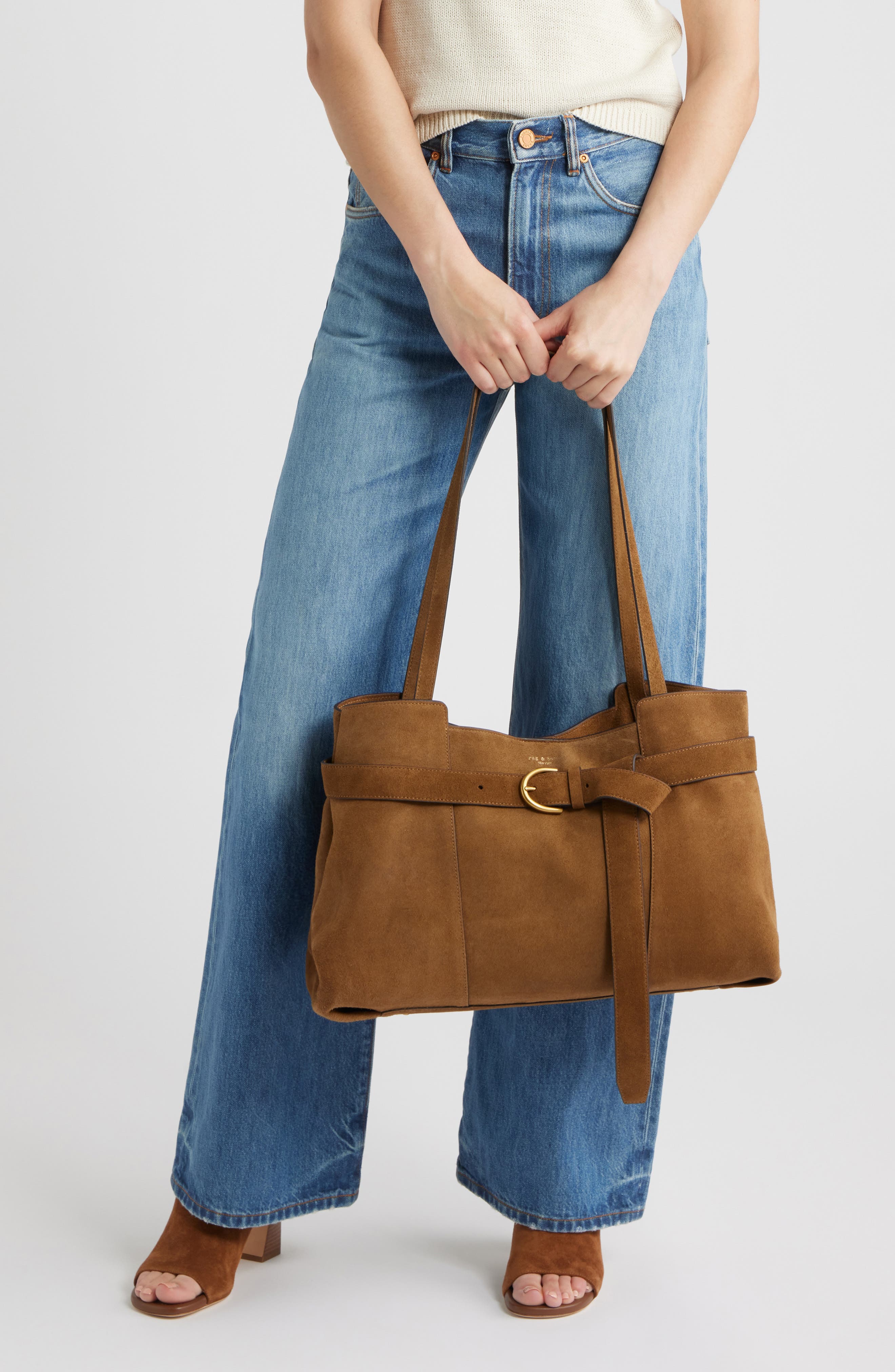 rag & bone Large Lexington Tote, Alternate, color, Golden Brown