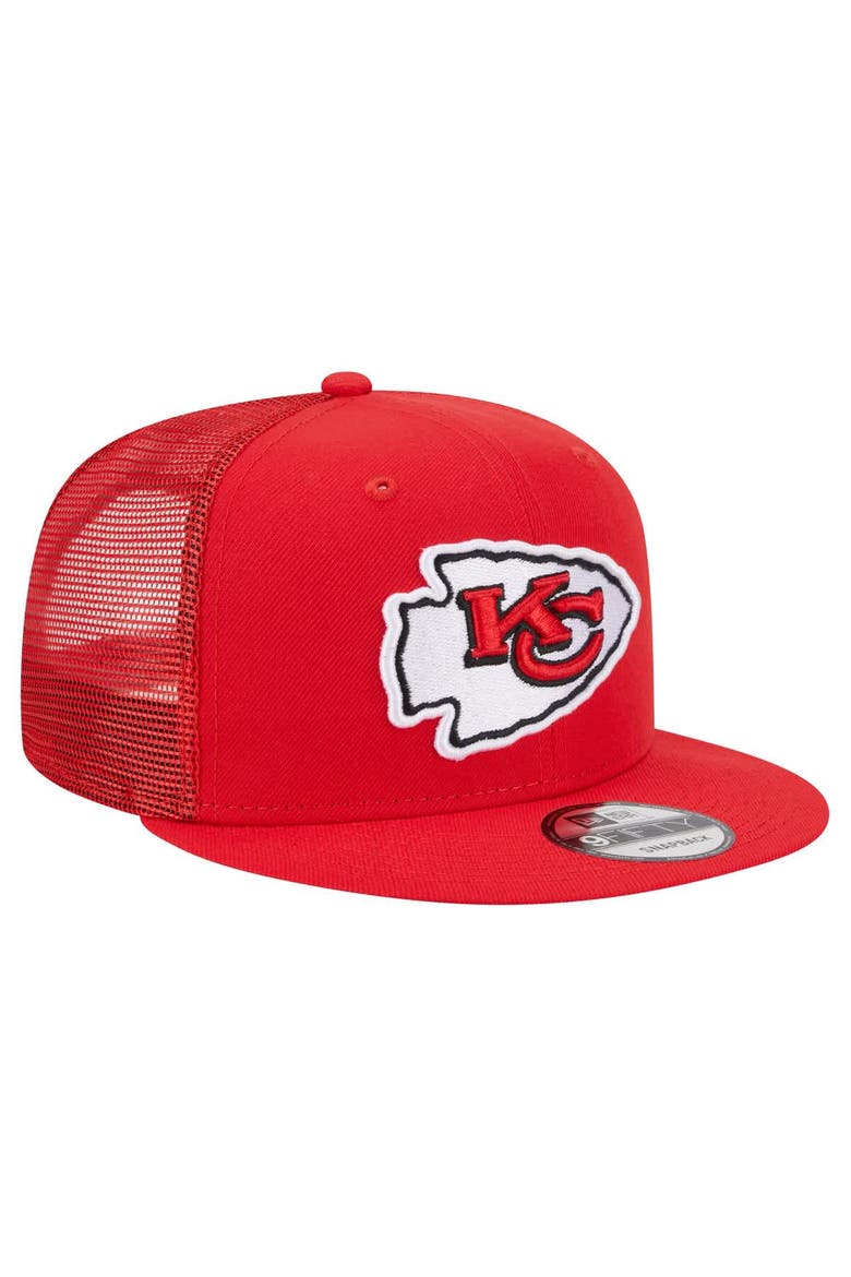 Men's New Era Red Kansas City Chiefs  Main Trucker 9FIFTY Snapback Hat, Alternate, color, Red