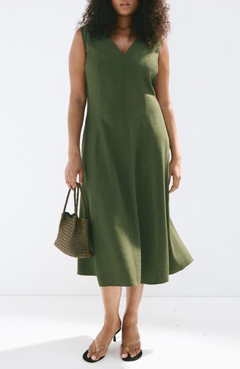 Sleeveless A-Line Maxi Dress