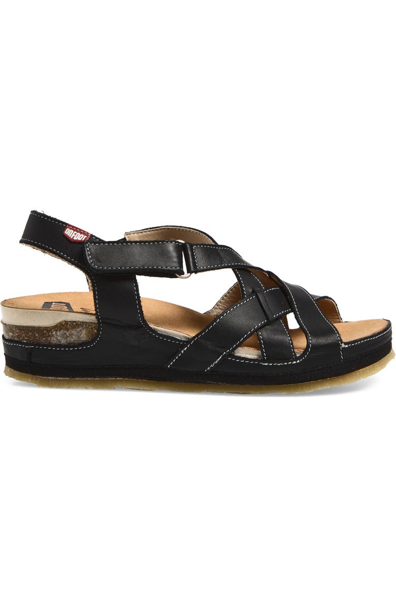 On Foot Cynara Ankle Strap Sandal, Alternate, color, Menorca Negro