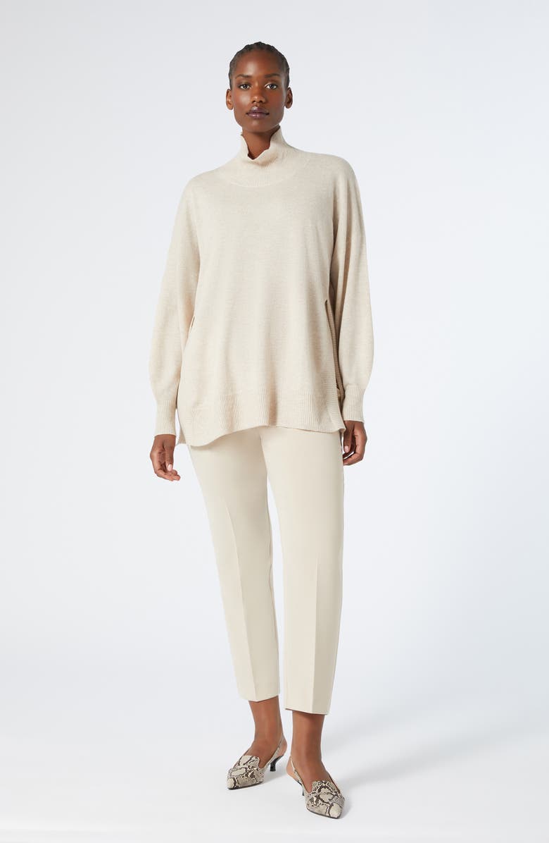 Marina Rinaldi Ravel Cigarette Pants, Alternate, color, Beige