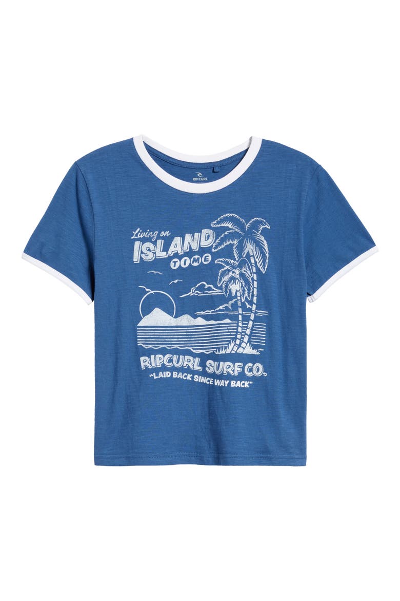 Island Time Slub Graphic T-Shirt, Alternate, color, VINTAGE NAVY
