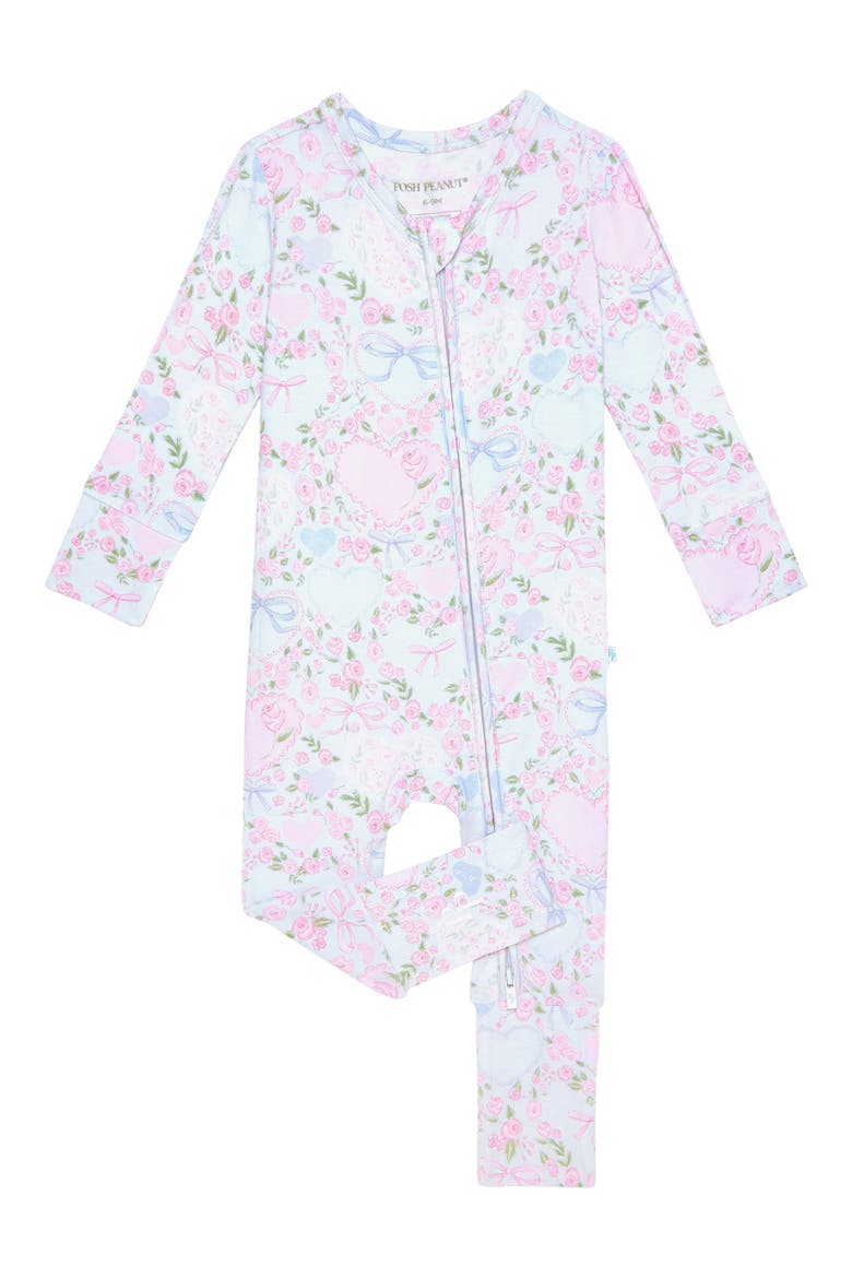 Fitted Convertible One-Piece Pajamas, Main, color, LIGHT/ PASTEL BLUE
